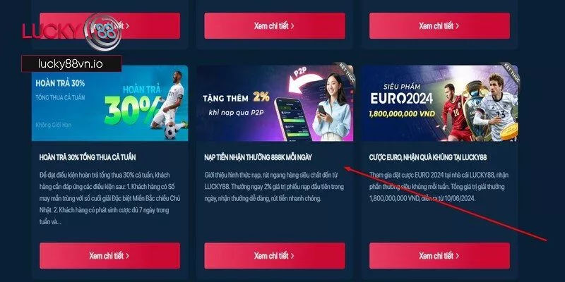 Nạp tiền thưởng 888k mỗi ngày